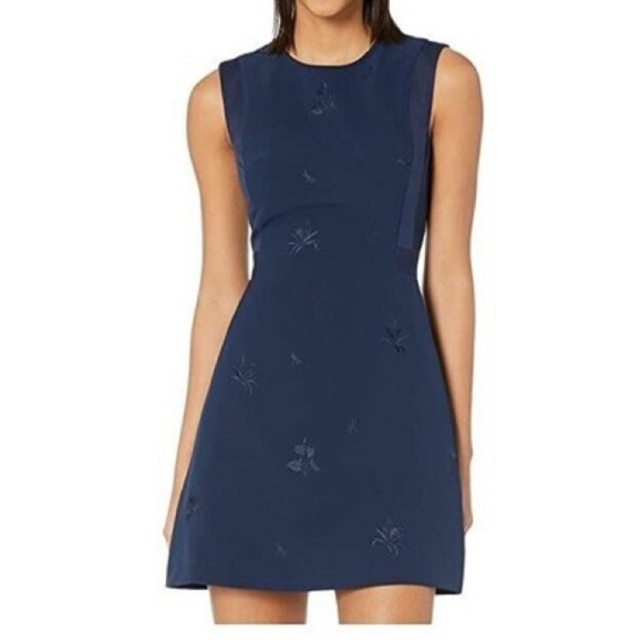 Ted Baker Dresses & Skirts - Ted Baker London Saahrad Embroidered Shift Dress Navy Blue Sleeveless Medium/3